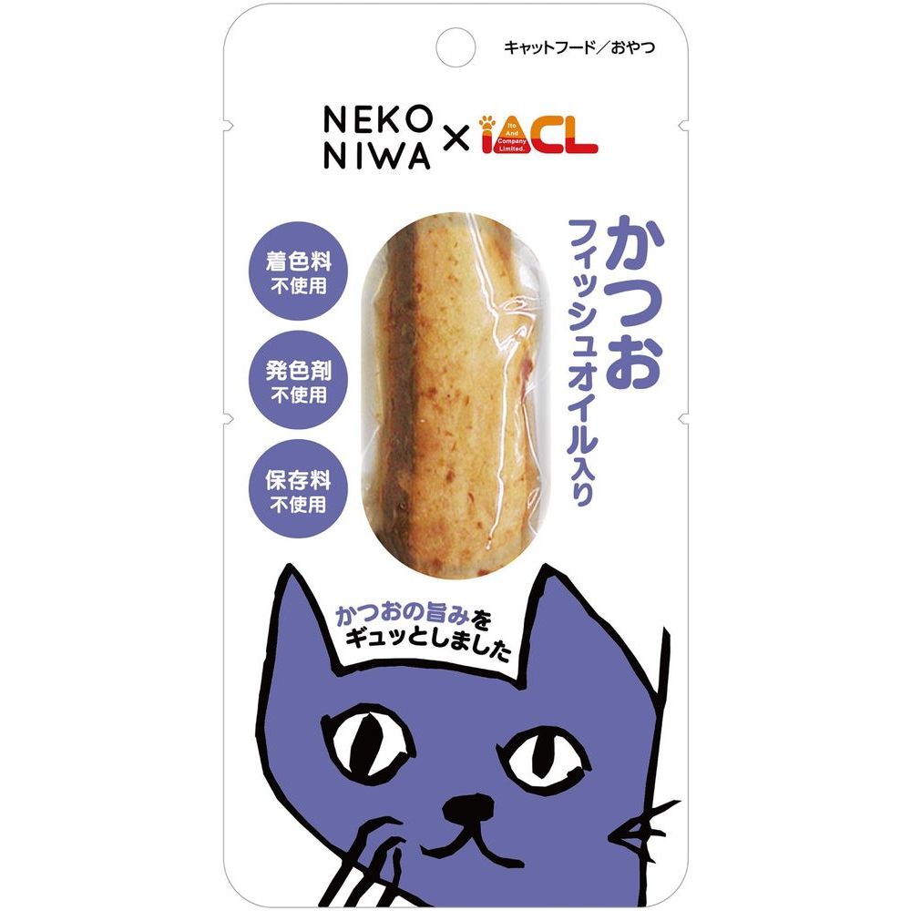 （まとめ買い）イトウ&カンパニーリミテッド NEKONIWA かつお フィッシュオイル1本 猫用おやつ 〔×24〕