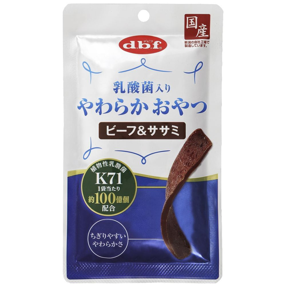 （まとめ買い）デビフペット d.b.f 乳酸菌入り やわらかおやつ ビーフ＆ササミ 40g 犬用 〔×24〕