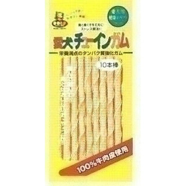 （まとめ買い）マルジョー＆ウエフク 愛犬チューインガム 棒 10本 犬用おやつ 〔×24〕