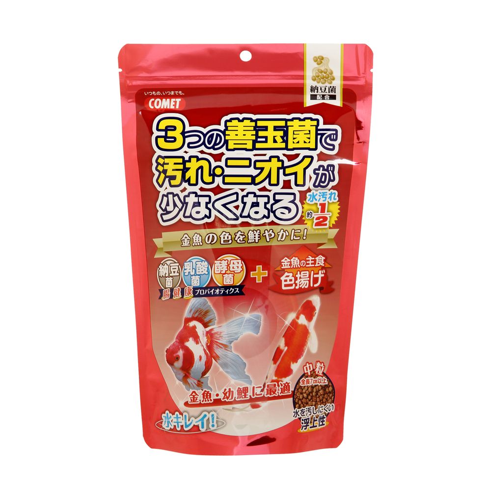 （まとめ買い）イトスイ コメット 金魚の主食納豆菌色揚げ中粒 430g 金魚用フード 〔×5〕