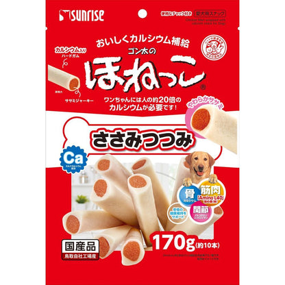 （まとめ買い）サンライズ ゴン太のほねっこ ささみつつみ 170g 犬用おやつ 〔×16〕