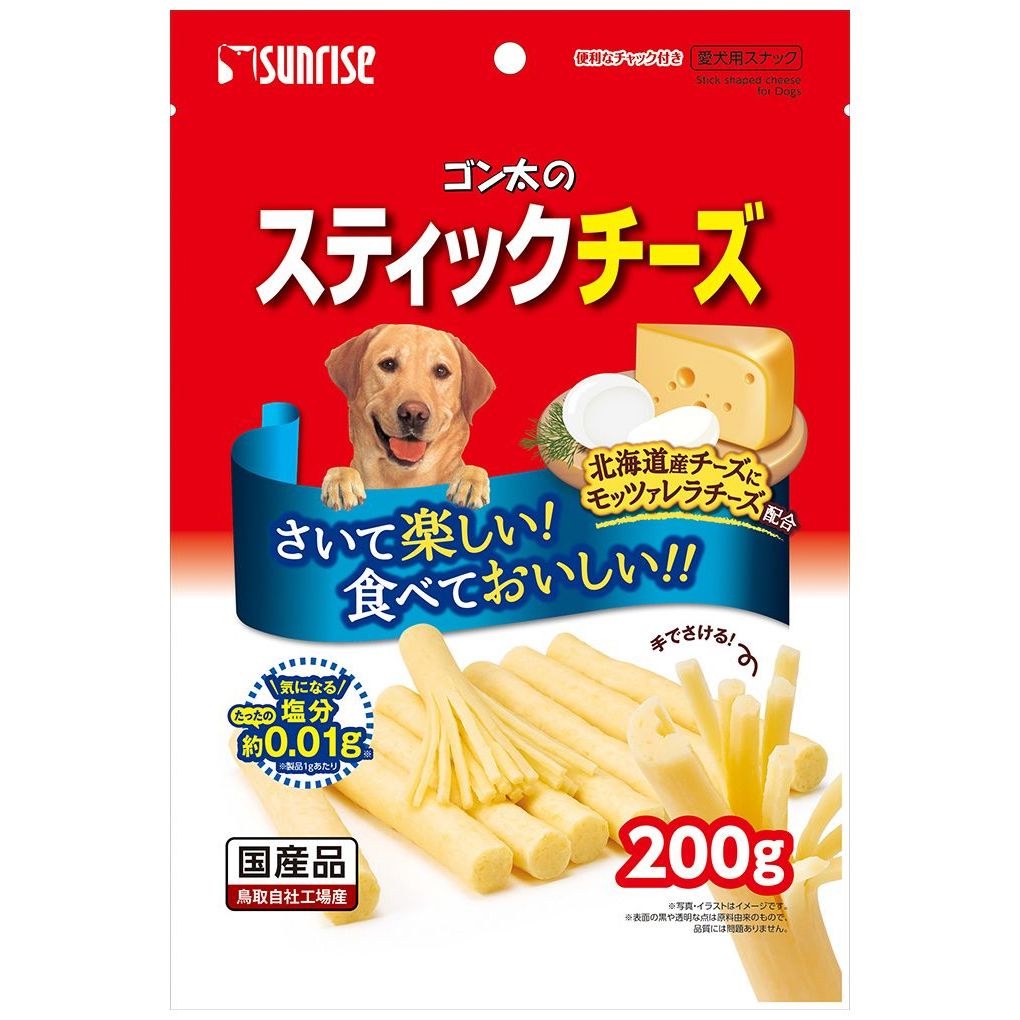 （まとめ買い）サンライズ ゴン太のスティックチーズ 200g 犬用おやつ 〔×12〕