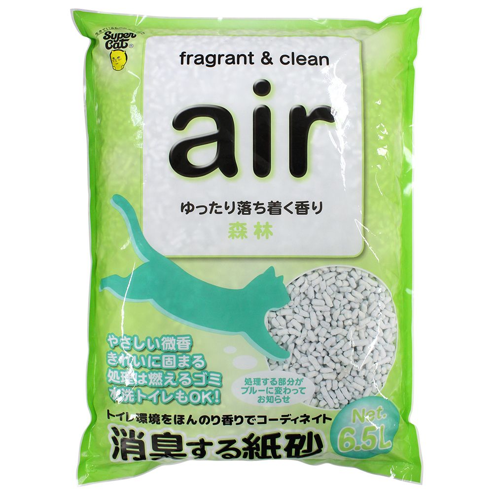 スーパーキャット NEW air消臭する紙砂 森林 6.5L ペット用品