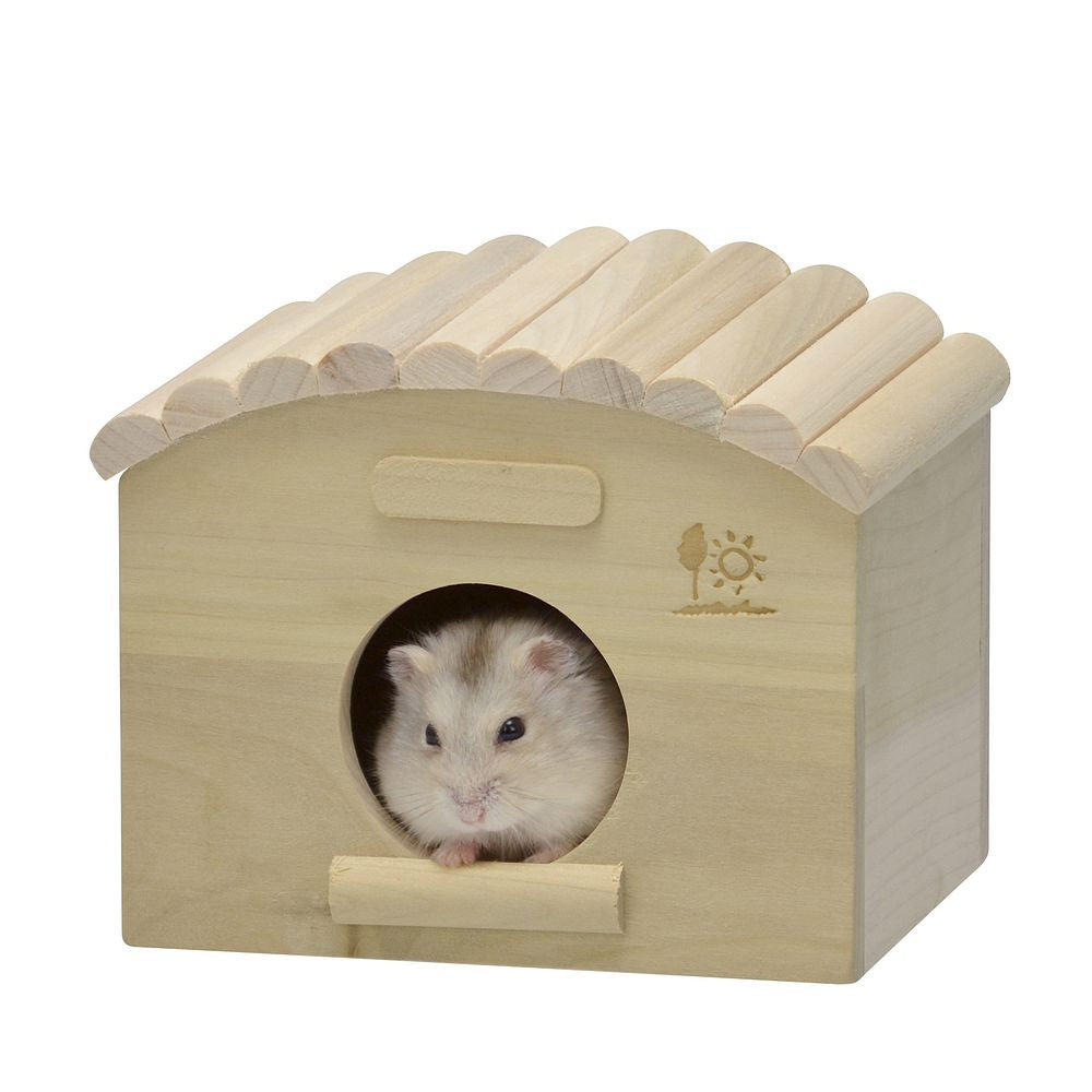 三晃商会 広葉樹ハウス(丸太屋根) 小動物用品