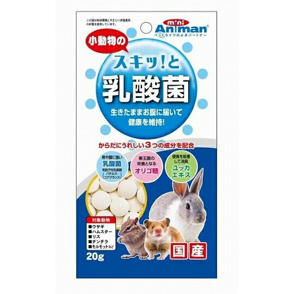 ミニアニマン 小動物のスキッ！と乳酸菌 20ｇ うさぎ ハムスター おやつ