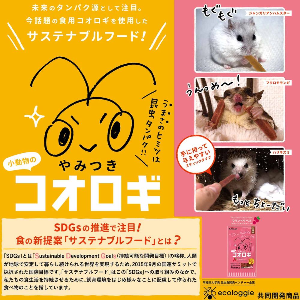 70％OFF】 ミニアニマン 小動物のやみつきコオロギ クランベリー