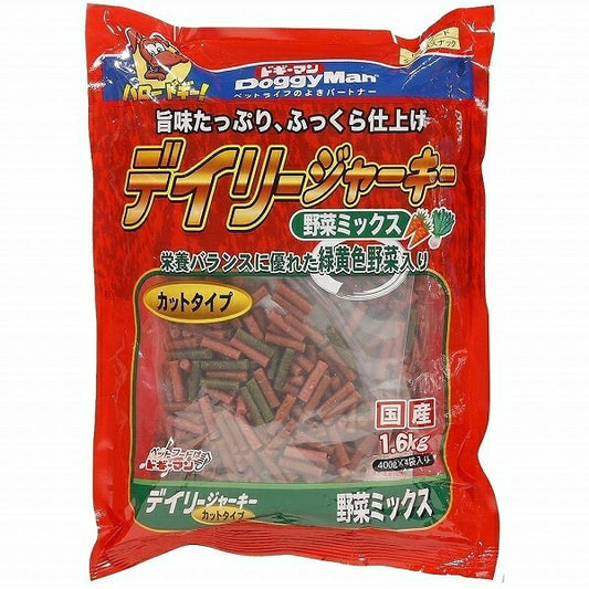 ドギーマン デイリージャーキー野菜ミックスカットタイプ 1.6kg 犬用