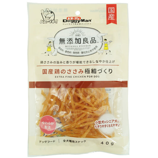 （まとめ買い）ドギーマン 無添加良品 国産鶏のささみ極細づくり 40g 犬用おやつ 〔×12〕