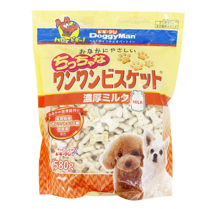 （まとめ買い）ドギーマン おなかにやさしい ちっちゃなワンワンビスケット 濃厚ミルク 580g 犬用おやつ 〔×6〕