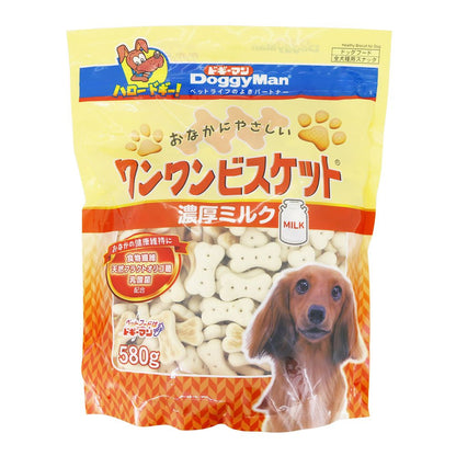 ドギーマン おなかにやさしいワンワンビスケット 濃厚ミルク 580g 犬用おやつ