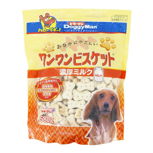 ドギーマン おなかにやさしいワンワンビスケット 濃厚ミルク 580g 犬用おやつ