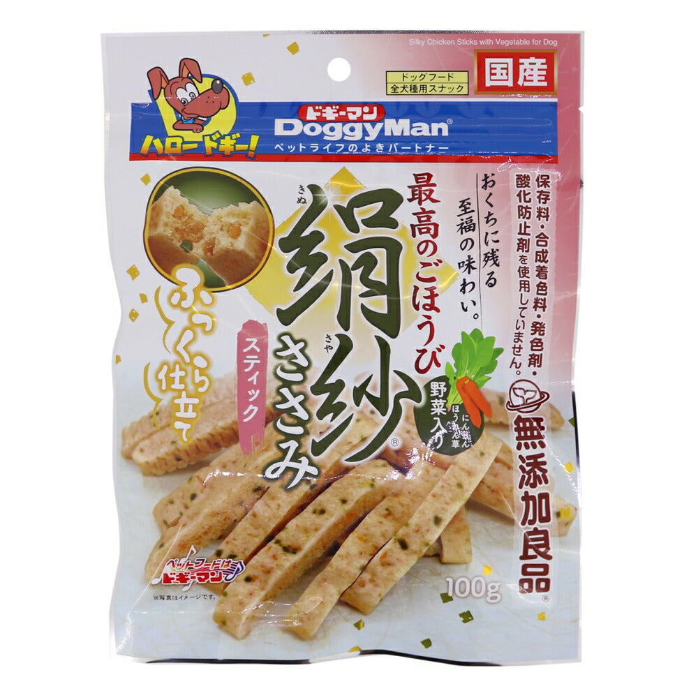 ドギーマン 絹紗 スティック 野菜入り 100g 犬用おやつ