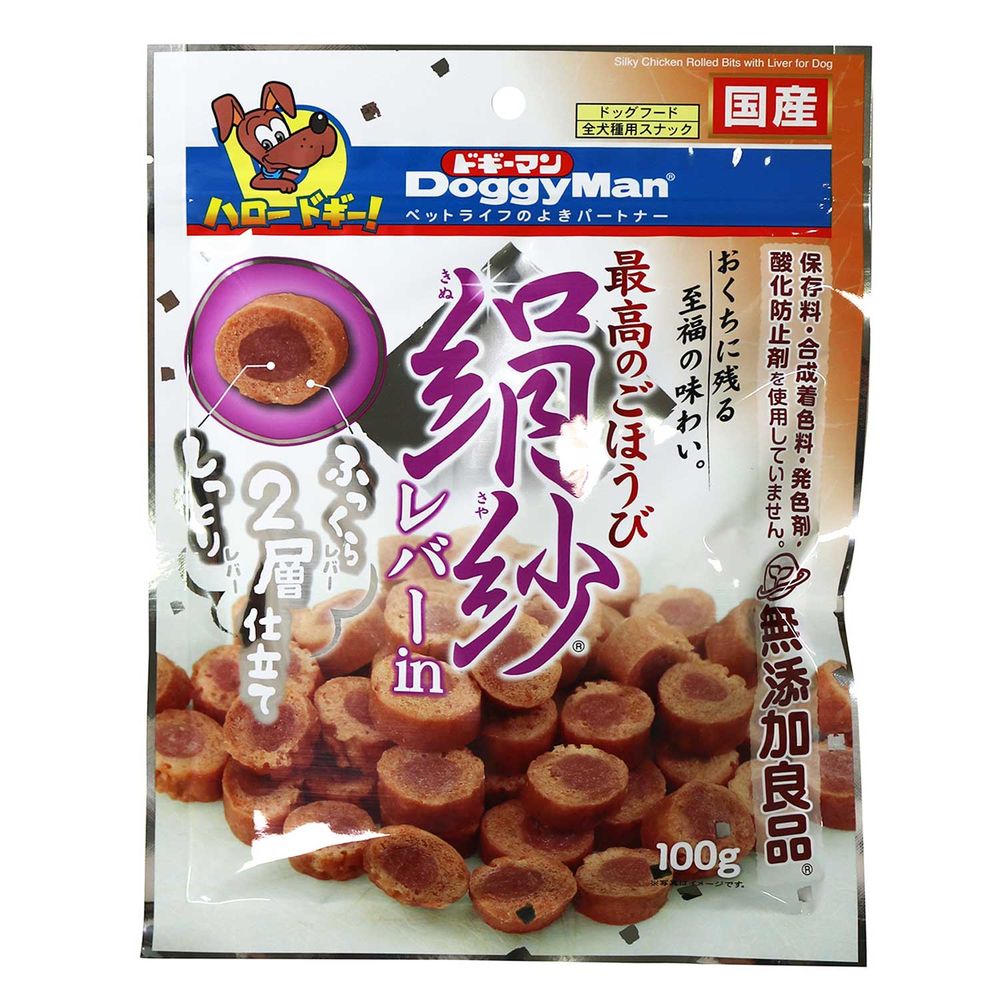 ドギーマン 絹紗レバーin 100g 犬用おやつ