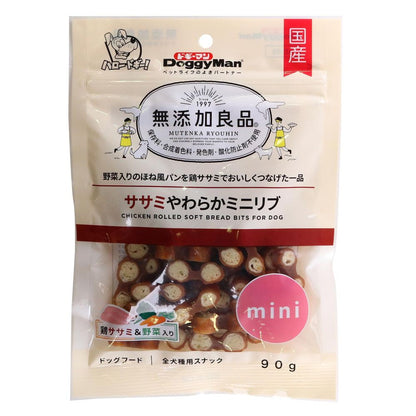 （まとめ買い）ドギーマン 無添加良品 ササミやわらかミニリブ 90g 犬用おやつ 〔×12〕