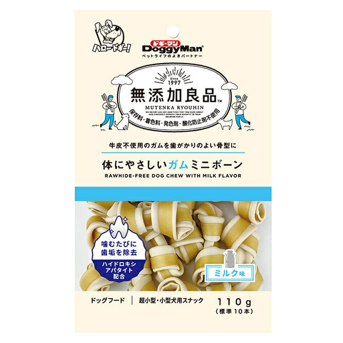 （まとめ買い）ドギーマン 無添加良品 体にやさしいガム ミニボーン 110g(標準10本) 〔×16〕