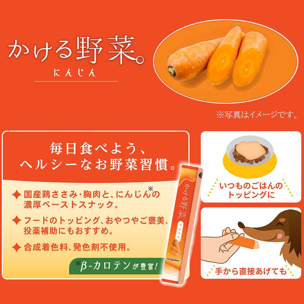 ドギーマン かける野菜 にんじん 14g×4本 犬用おやつ