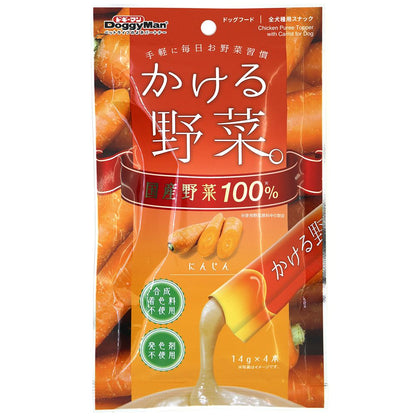 （まとめ買い）ドギーマン かける野菜 にんじん 14g×4本 犬用おやつ 〔×24〕