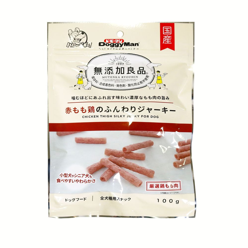 ドギーマン 無添加良品 赤もも鶏のふんわりジャーキー 100g 犬用おやつ