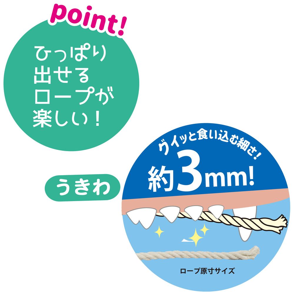 ドギーマン すきまハミガキトイ からマリン うきわ 犬用