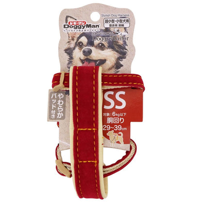 ドギーマン Doggy's Tailor ドッグハーネス SS スエードスタイル レッド 犬用