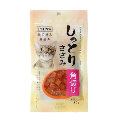 ペットプロジャパン ペットプロ 純国産しっとりささみ 角切り 40g 猫用おやつ