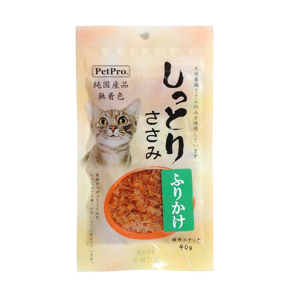 ペットプロジャパン ペットプロ 純国産しっとりささみ ふりかけ 40g 猫用おやつ