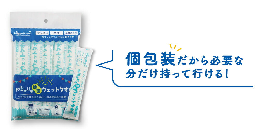 ペットプロ お出かけ用除菌ウェットタオル5本入り ペット用品